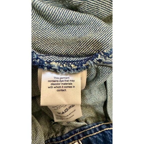 Free People Pleated Denim Mini Skirt Blue Size 27 NWT - Picture 6 of 8